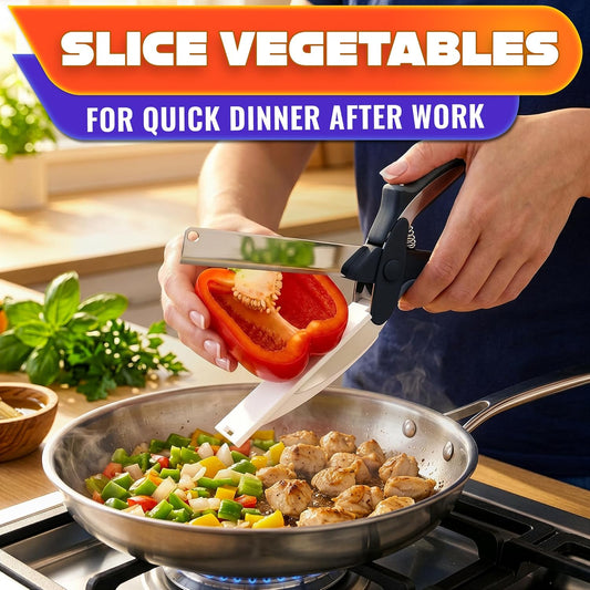 🔪 2-in-1 Stainless Steel Kitchen Scissors – Heavy Duty Food Cutter for Meat✨