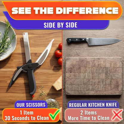 🔪 2-in-1 Stainless Steel Kitchen Scissors – Heavy Duty Food Cutter for Meat✨