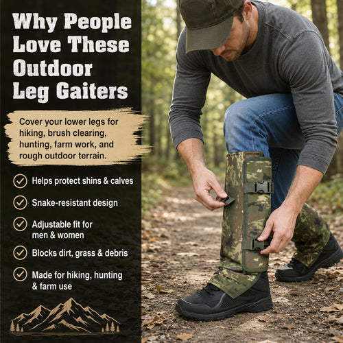 🔥Limit Time Free Shipping🛫 Snake-Resistant Outdoor Leg Gaiters🌿For Hunting, Hiking & Yard Work