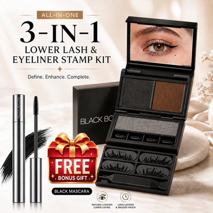 🔥HOT SALE 70% OFF🔥⏱️ 3-in-1 Lower Lash & Eyeliner Stamp Kit