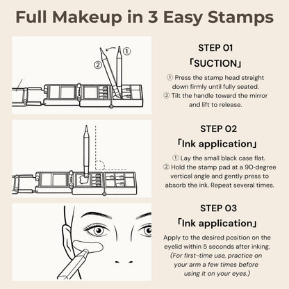 🔥HOT SALE 70% OFF🔥⏱️ 3-in-1 Lower Lash & Eyeliner Stamp Kit