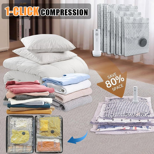 🎁 Mother's Day Sale 49% OFF - Cordless Travel Vacuum Storage Compression Bag Set