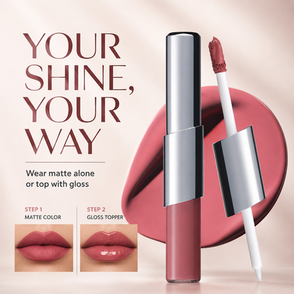 💄✨ Velvet Matte & Glass Shine Lip Duo