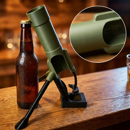🔥Last Day 49% OFF -Beer Bottle Mortar Bottle Opener – Novelty Cap-Launching Desk & Bar Accessory