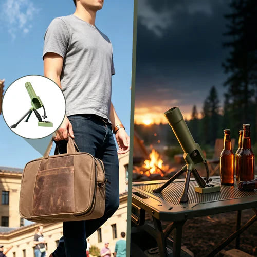🔥Last Day 49% OFF -Beer Bottle Mortar Bottle Opener – Novelty Cap-Launching Desk & Bar Accessory